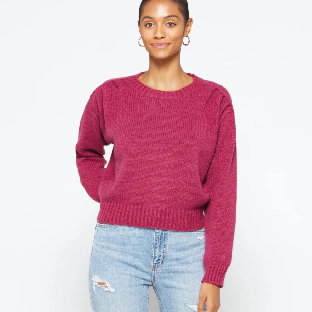Cozy Dark Pink Sweater 💖